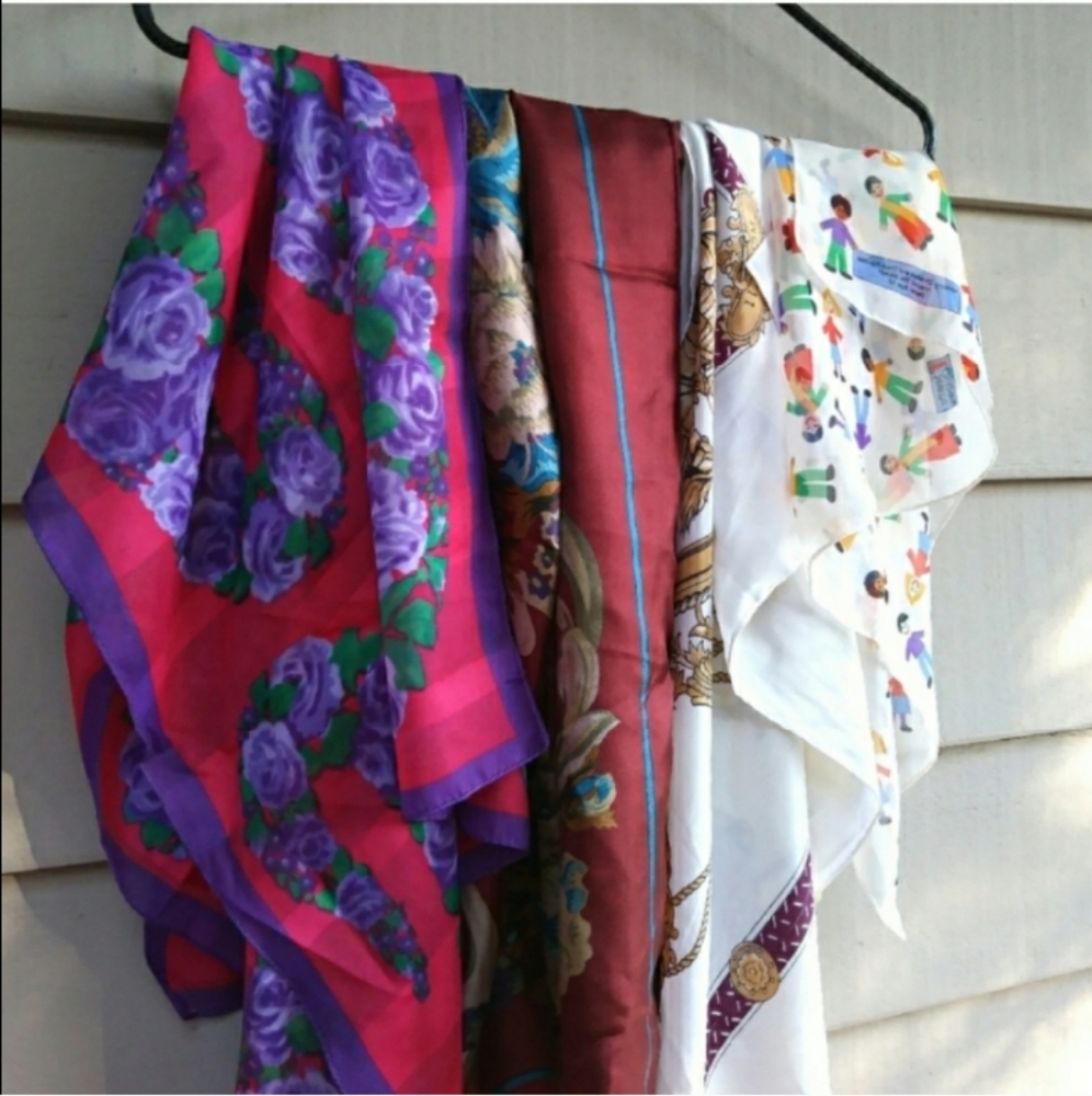 Vintage Scarf Lot Bundle - Picture 2 of 4